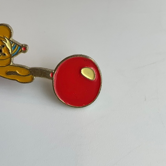 Build-A-Bear Celebration Bear with Balloon Lapel Pin w/ Heart Back - Picture 3 of 8